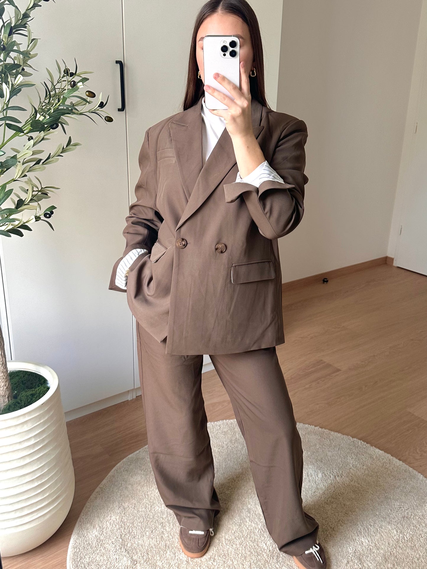 Pantalon tailleur I Mocha
